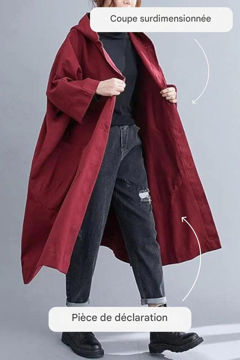 Zilo™ | Veste de Pluie Oversize Bordeaux